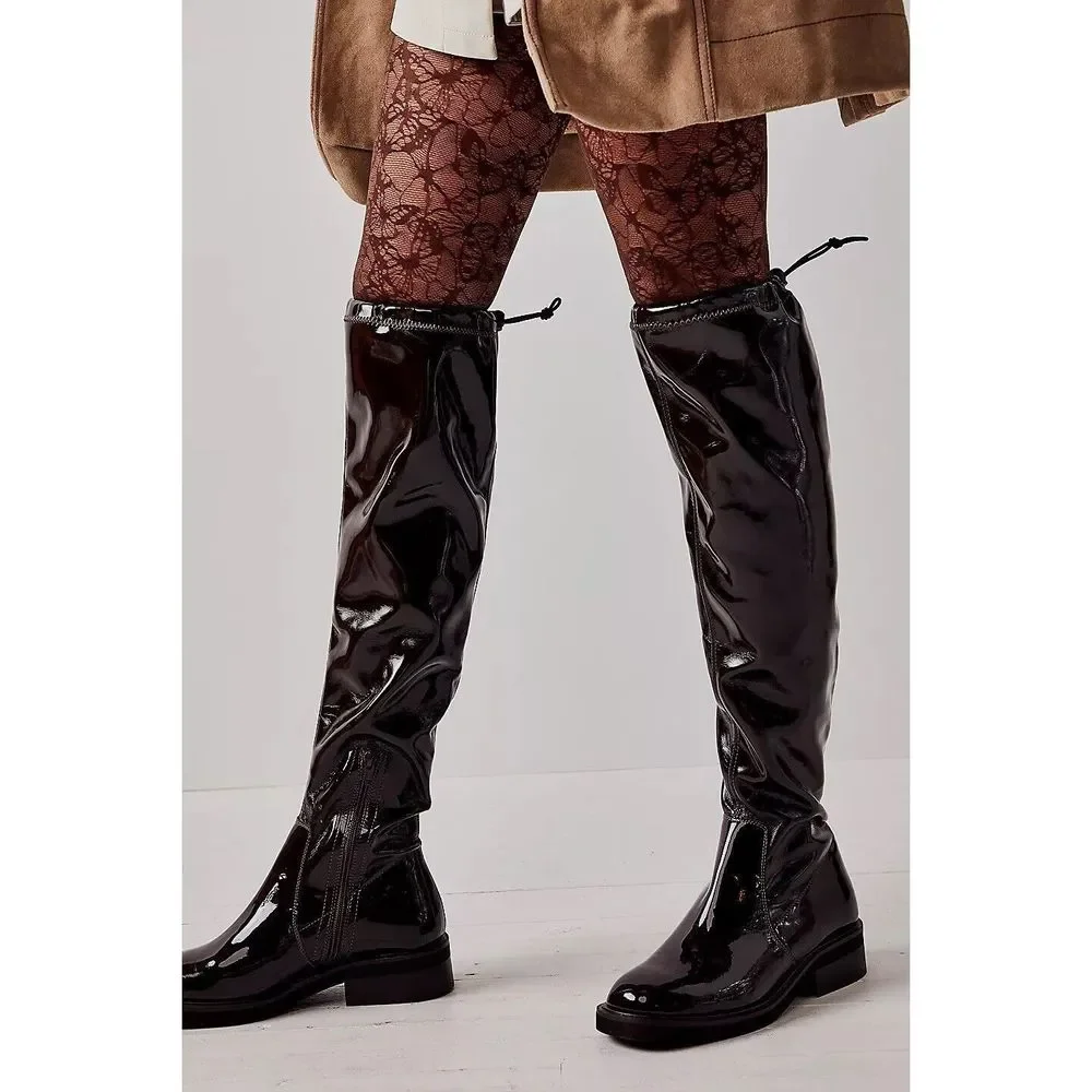 Free People Go Go Gloss Over-the-Knee Boots Size 37